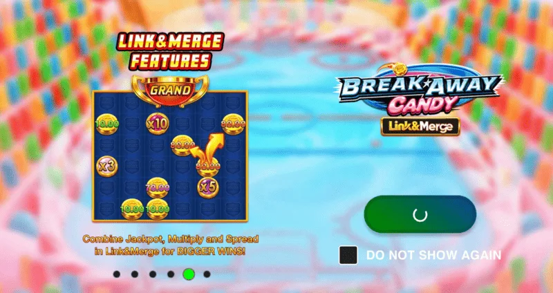Break Away Candy - Layar utama dengan grid 6x6 dan pemain hoki